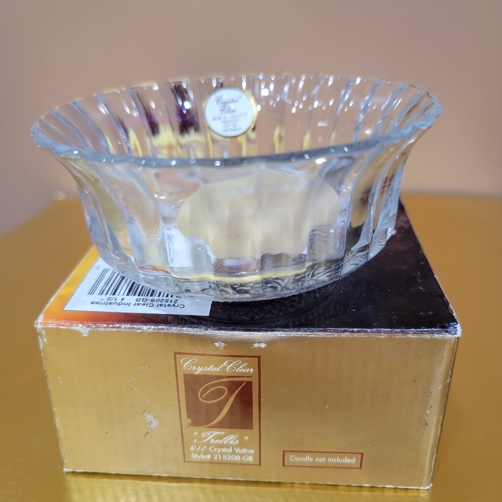 Crystal Clear Industries Trellis Tealight Bowl
